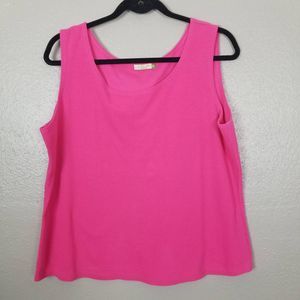 Chalet Pink Cotton Knit Tank Office Casual XL